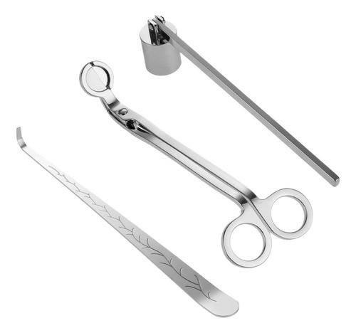 Vela Pavio Cortador Trimmer, Snuffer Vela & Dipper, Aço