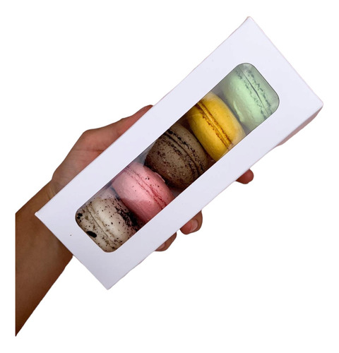 Caja Para 6 Macarons O Alfajorcitos X 50 Unid. (16*6*6 Cm )