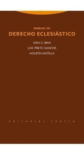 Libro - Manual De Derecho Eclesiastico - Iban, Prieto Sanchi