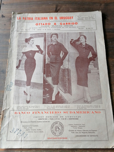 Revista La Patria Italiana En El Uruguay 1956 