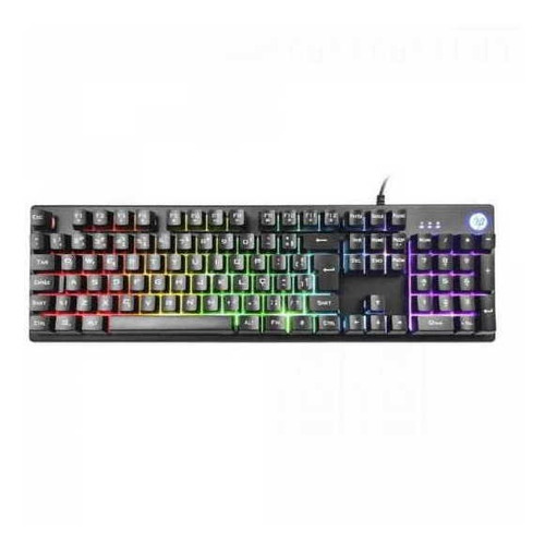 Imagem 1 de 1 de Teclado Gamer Usb Rgb K500f Preto Hp