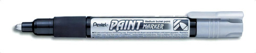 Marcador Industrial Pentel Paint Marker A Base De Oleo Mmp20 Cor Prata