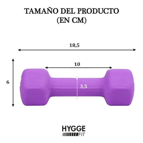 Imagen 2 de 10 de Par De Mancuernas Pesas 2 Kg Recubiertas Neoprene Funcional