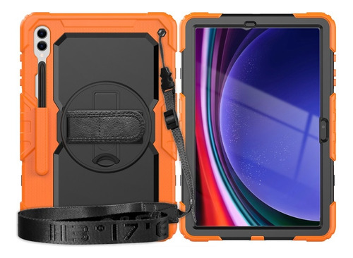 Funda De Silicona + Pc Para Samsung Tab S9 Plus Con Soporte