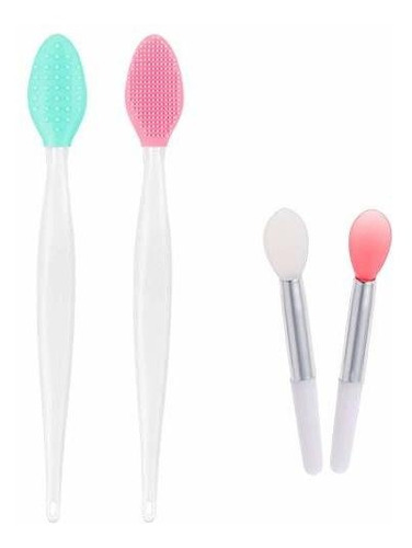 Brochas De Maquillaje - Silicone Lip Brush Set, 2pcs Silicon