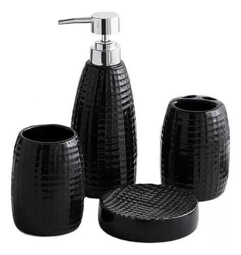 Set De Baño Dispensador Jabón Porta Cepillos Jabonera Vaso