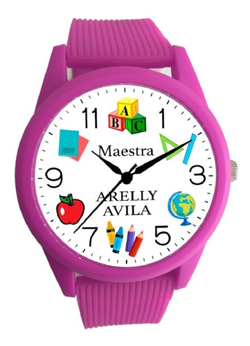 Reloj  Maestra Contra Agua, Personalizado C/nombre + Envío