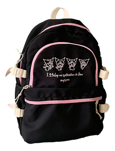 Hermosa Mochila Escolar De Kuromi (amiga De De Hello Kitty)