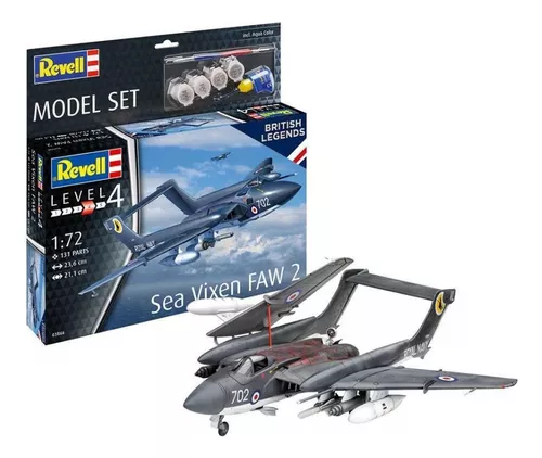 Set de maquetas Revell, kit de avión Sea Vixen Faw 1/72 completo