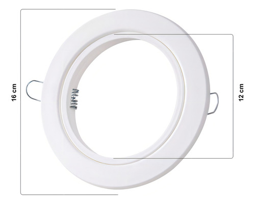 Spot Led Embutir Techo Pack X10 Dicro Luz Ar111 Movil Blanco