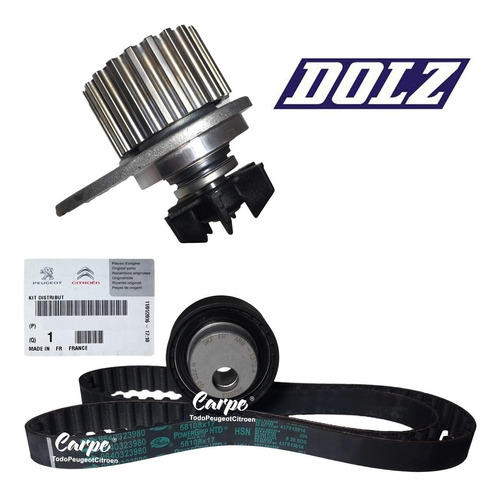 Kit Distribucion + Bomba Dolz Peugeot 205 1.4 Nafta Original