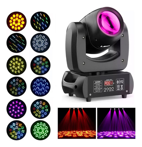 Cabeza Móvil Led 130w Dmx Dj Con 11 Gobos Y Efecto Arcoíris Prisma Luz Dj Giratorio Luces De Escenario Cabeza Móvil Led Luces Roboticas Para Fiestas Dj Cañon Led