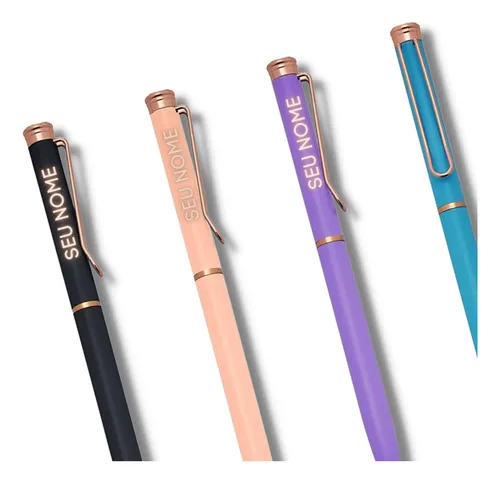 comprar 50 Caneta Personalizada Luxo Nome Logo Marca Empresa Brindes