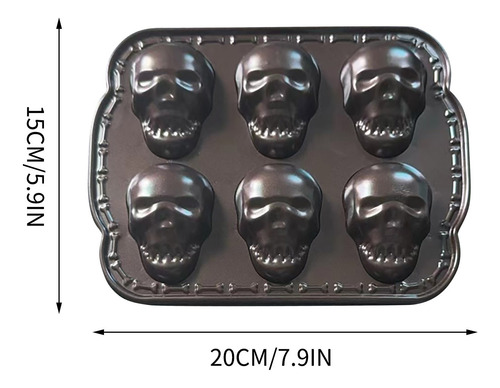 Molde Para Tartas De Halloween, 6 Piezas, Siliconas, Calaver