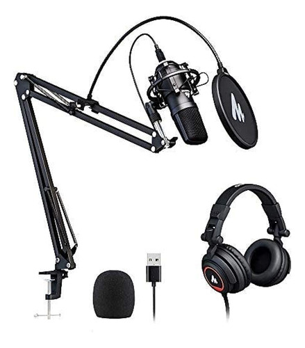 Microfono Usb Con Auriculares De Estudio 192khz / 24 Bit Mao