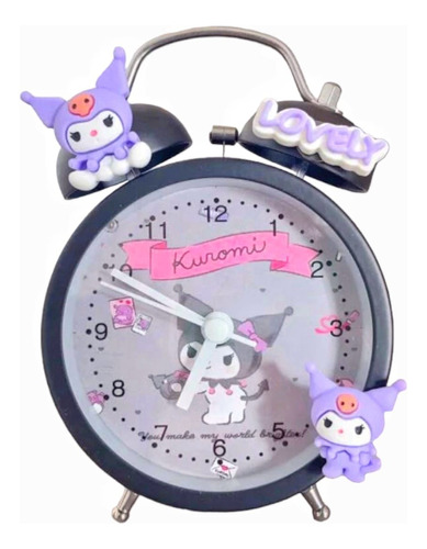 Reloj Despertador Sanrio Mymelody Kuromi Hellokitty Infantil