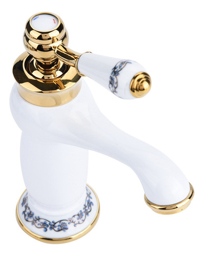 Grifo Mezclador Monomando Con Estampado Floral Para Agua Frí