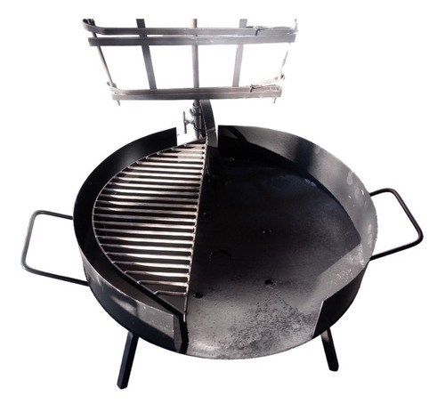 Asador Regulable Base Disco Media Parrilla Patas Desmontable