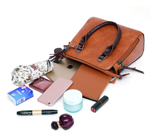 Set 4 Bolsas Moda Mujer Dama Colgante Gato Borla Versatil