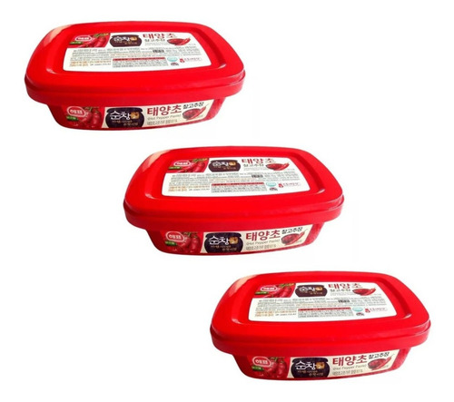 3 Pasta De Pimenta Coreana Gochujang Hot Sajo 170g T. Foods