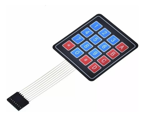 Teclado Numérico Membrana Matriz 4x4 16 Teclas For Arduino