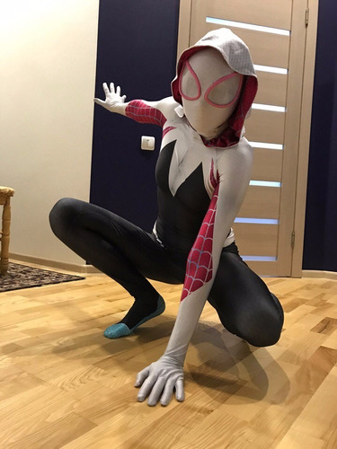 Disfraz Spiderman Spider Gwen Stacy Cosplay Traje Spidergwen