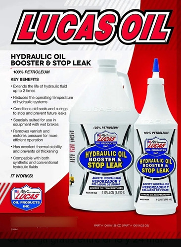 Lucas Aceite Hid. 10019 Booster & Stop Leak 32 On. 946 Ml