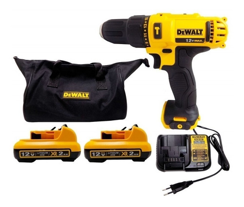 Furadeira Parafusadeira De Impact 12v Bivolt Dcd716d2 Dewalt