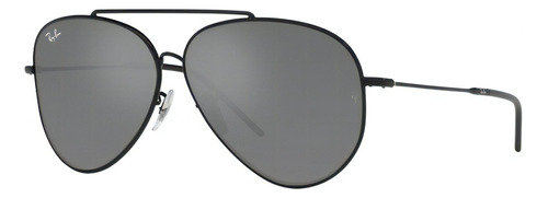 Óculos de sol espelhados Ray-ban Aviator Reverse Black, cor cinza, cor da moldura, preto