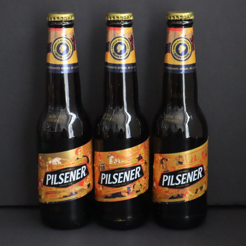 Botella Cerveza Empcerveza Set 3 Pilsener Ecuador Partidos