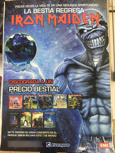 Iron Maiden Póster Promocional De Cd