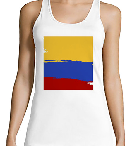 Musculosa Mujer Bandera Colombia Parcero Panita Pais M2