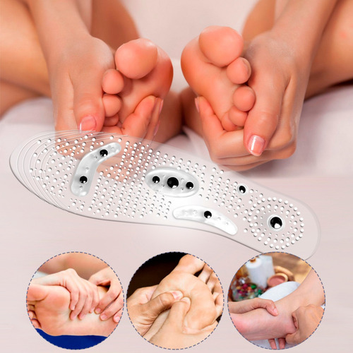 Talonera Y Plantilla Gel Silicona Magnética Descanso Alivio
