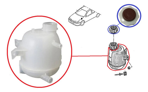 Deposito Agua C/tapa Para Renault Megane 96/09 Scenic 96/03