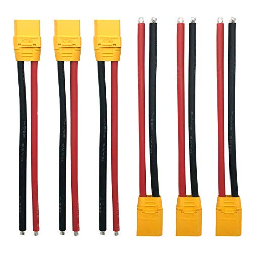 Conector Xt90h Fly Rc, 3 Pares, 150mm, 10awg