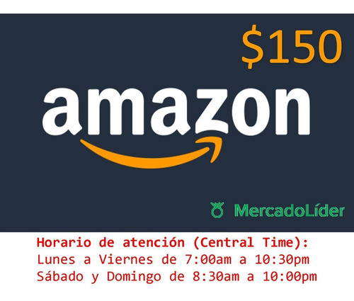 Imagen 1 de 1 de Tarjeta Digital Amazon 150 Pesos Entrega Inmediata