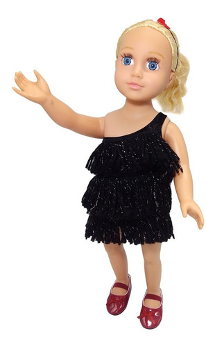 Imagen 2 de 5 de Witty Girls Vestido Tango Y Vincha Ropa Muñeca 45 Cm/18 PuLG