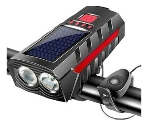 2 En 1 Luces Para Bicicleta, Linterna Solar Recargable Usb
