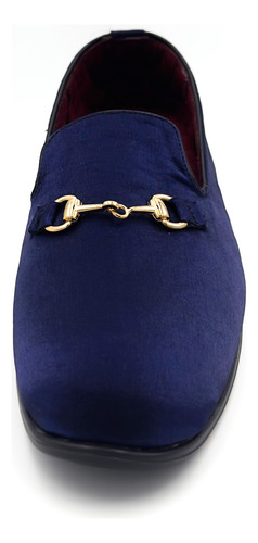 Mocasín Slipper De Caballero Azul Rey