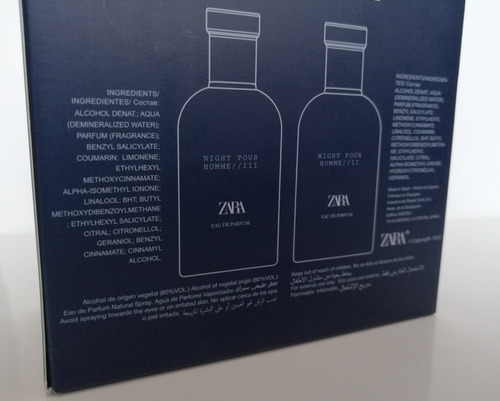 Perfume Zara Night Ii Zara Night Iii 100ml Edp Set 2x1