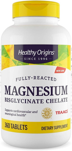 Healthy Origins Quelato De Bisglicinato De Magnesio X 360cap