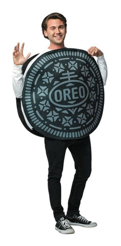 Disfraz Talla Única Para Hombre De Galleta Oreo Halloween