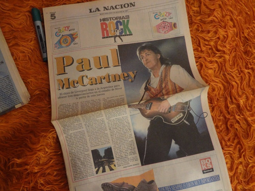 Suplemento La Nacion 1993 Paul Mccartney En Argentina