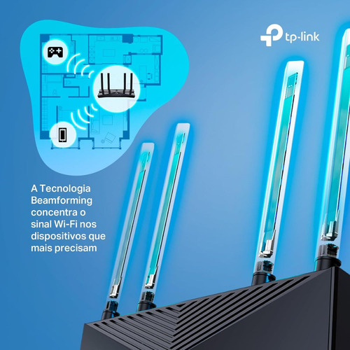 Roteador Wi-fi Tp-link Archer Ax53 6 Portas Ax3000 Mbps 4gb