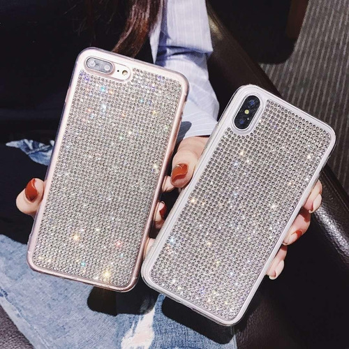 Imagen 5 de 7 de Funda Todos Los Equipos Piedras Brillante Dama Mujer Case 3d