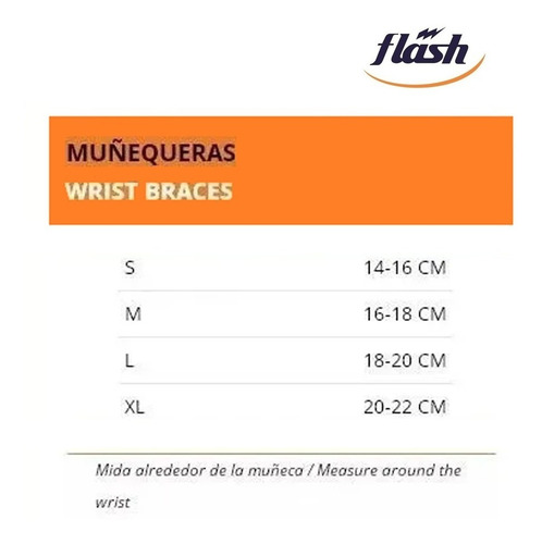 Imagen 2 de 5 de Muñequera Neoprene Flash Anti Esguince Lesion Compresion