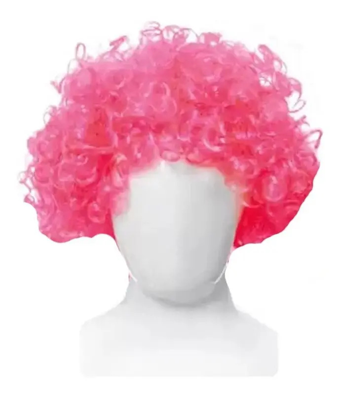 Perucas Festa Fantasia Cosplay Carnaval Modelo Cor Black Power Pink