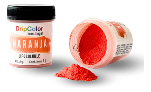 Colorante Liposoluble Polvo Naranja Dripcolor Reposteria