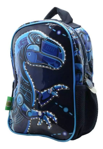 Mochila Escolar Mundo Dinos Con Luces Dinosaurio Robotico 12 Infantil Cresko Di093