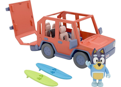 Vehículo Familiar 4wd, Con 1 Figura Y 2 Tablas De Surf Bluey